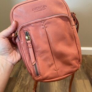 American Leather Co. Cleveland North/South NS Leather Crossbody Bag